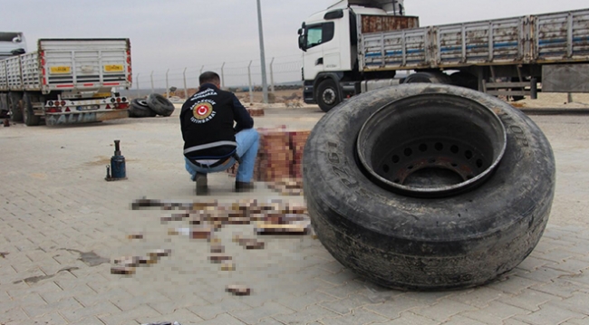 Tır lastiklerinde kaçak sigara