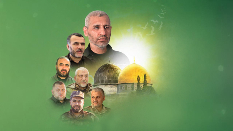 Kassam Tugayları'nın paylaştığı şehitler fotoğrafı. Muhammed Dayf en üstte görünüyor.