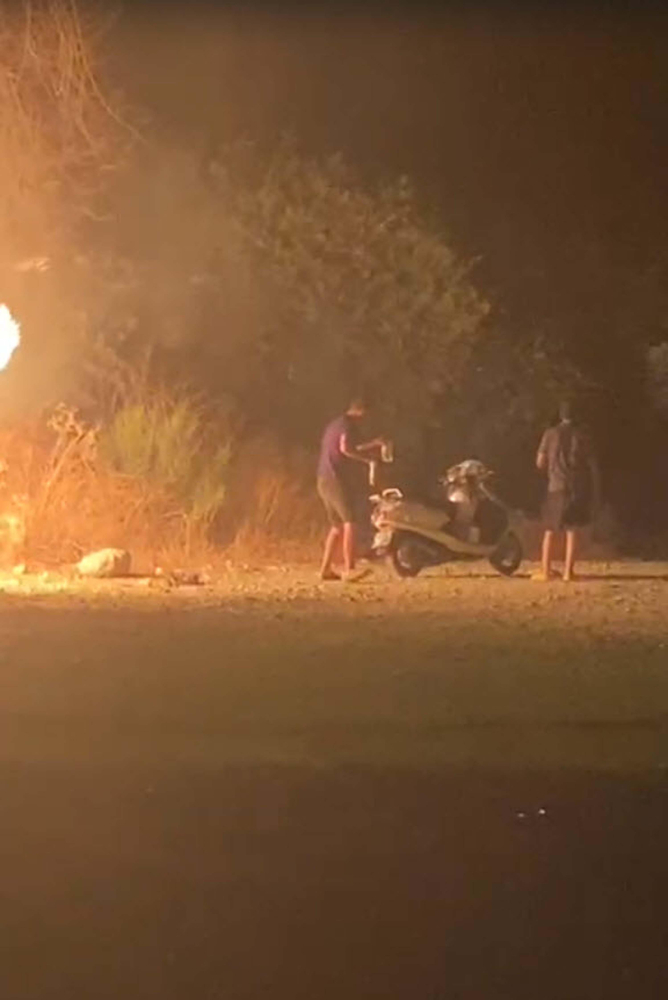 Muğla'da ormanı ateşe verdiler: O anlar kamerada