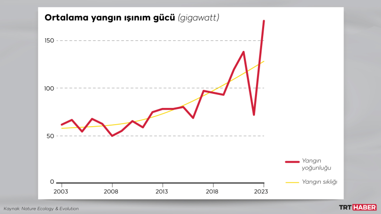 Aşırı orman yangınları sadece yirmi yılda iki katına çıktı
