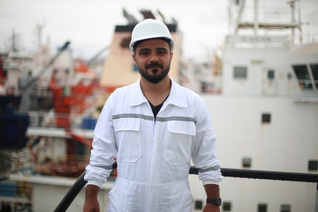 Gemi Mühendisi Yunus Çağatay Akça. Foto: Serhan Sevin - TRT Haber