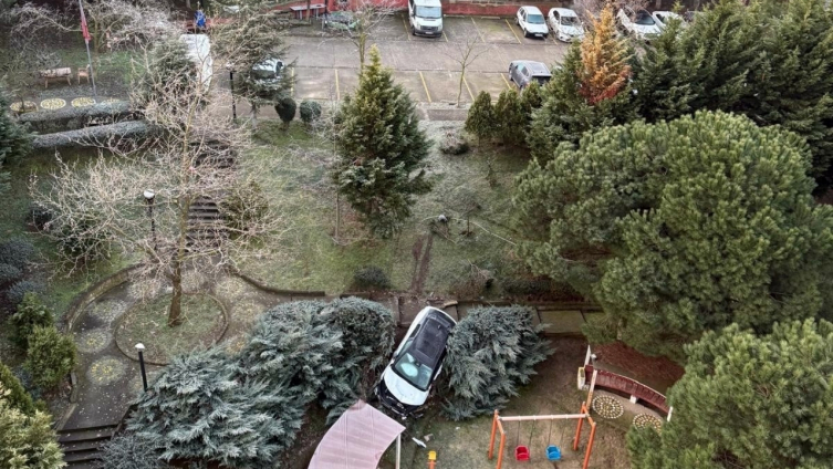 Alkollü sürücü park halindeki araçların üzerinden uçtu