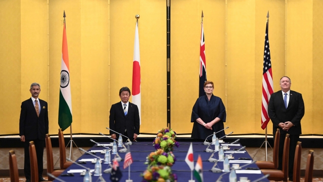 Ekim 2020'de Quad üye ülkeleri Dışişleri Bakanları düzeyinde Tokyo'da zirve gerçekleştirdi. fotoğraf: AP