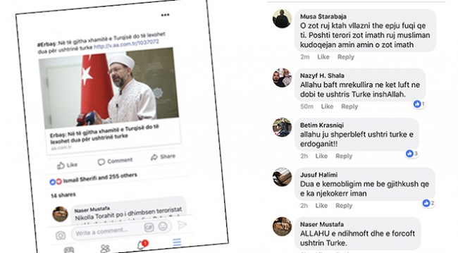 Kardeş coğrafyalarda 'Zeytin Dalı Harekatı' için dua ediliyor