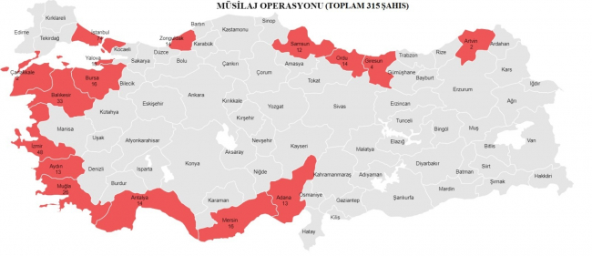 16 ilde 'müsilaj' operasyonu: 315 gözaltı kararı