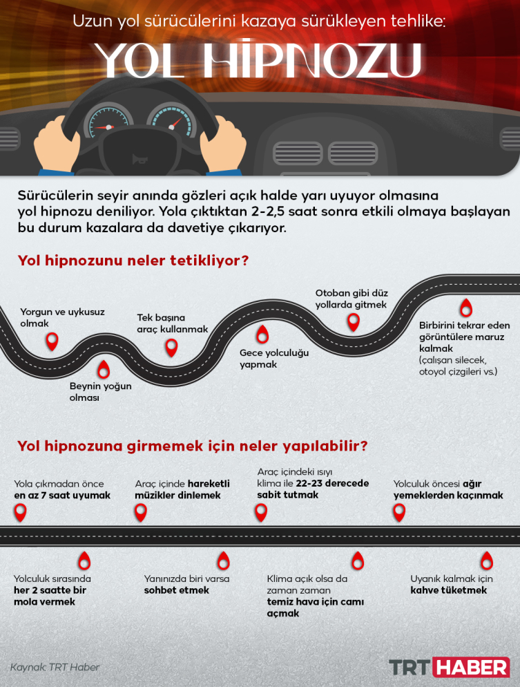 Uzun yol sürücülerinin kabusu: Yol hipnozu