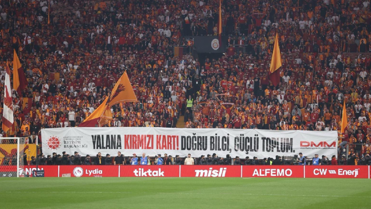 Dev derbide "dezenformasyona kırmızı kart" mesajı