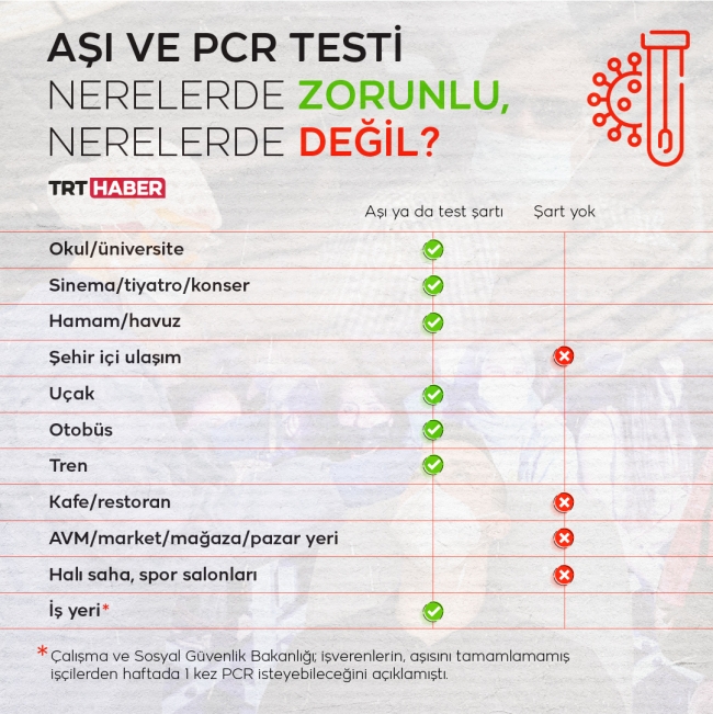 Asi Ve Pcr Testi Nerede Zorunlu Nerede Degil Son Dakika Haberleri