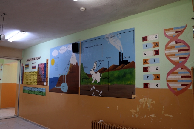 Fedakar öğretmenden öğrencileri için Formül Duvarı