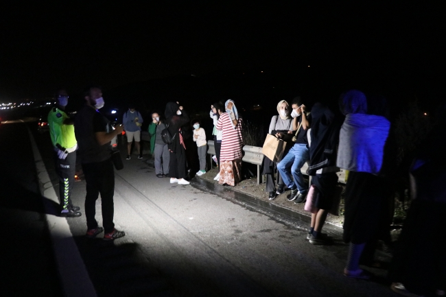 Seyir halindeki yolcu otobüsünde yangın