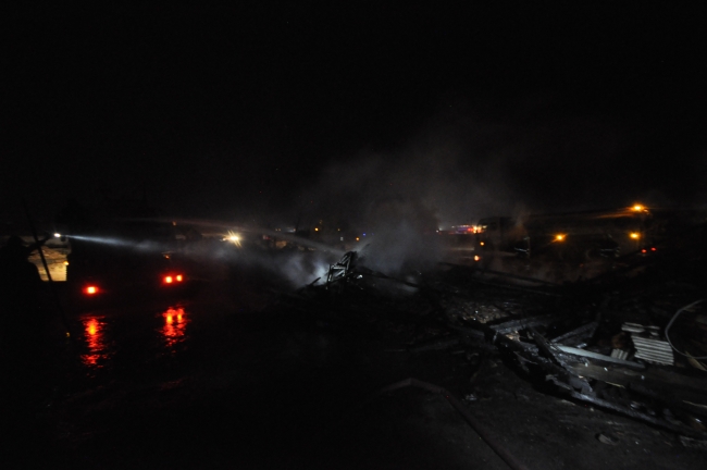 Çorum'da Keresteciler Sitesi'nde yangın