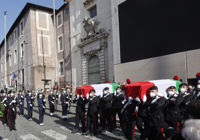 Kongo Demokratik Cumhuriyeti'ndeki saldırıda ölen İtalyan Büyükelçi ve korumasının cenaze töreni | Fotoğraf: AA