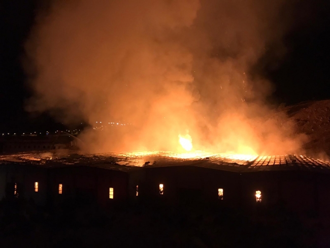 Kayseri'de fabrika yangını