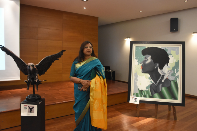 Nijeryalı 12 sanatçı eserlerini Türk Büyükelçiliğinde sergiledi