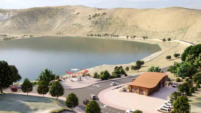 Kapadokya yolcuları Narlıgöl'ü cam terastan izleyecek