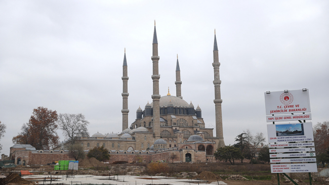 Selimiye Camii'nde restorasyon çalışmaları başladı