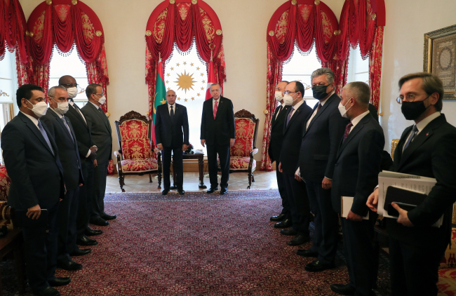 Fotoğraf: Cumhurbaşkanı Erdoğan, Moritanya Cumhurbaşkanı Ghazouani ile görüştü (AA)