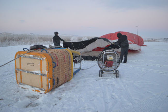 Frig Vadisi'nde eksi 16 derecede balon uçuşu yapıldı