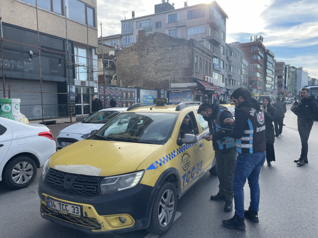 İstanbul'da taksiler denetlendi