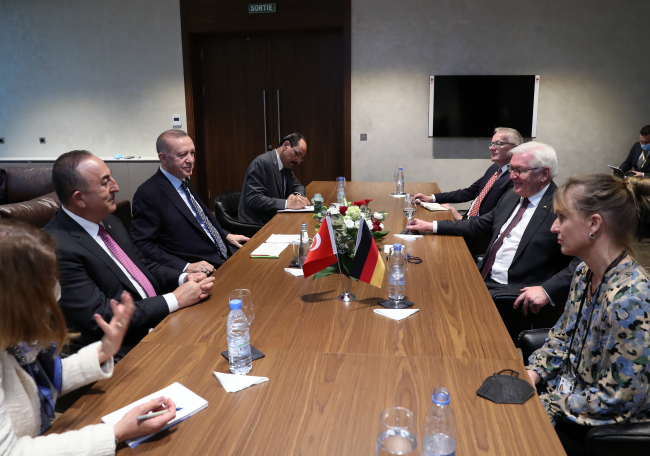 Cumhurbaşkanı Erdoğan, Alman mevkidaşı Steinmeier ile görüştü