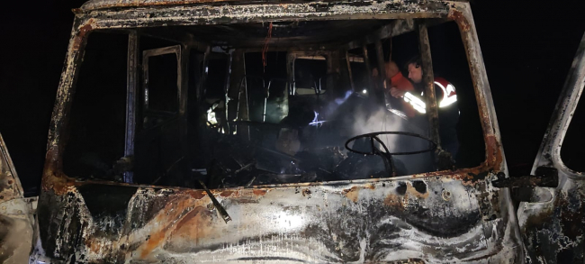 Muğla'da minibüste çıkan yangında bir kişi hayatını kaybetti