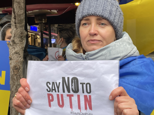 İstanbul'da yaşayan Ukraynalılardan Rusya'ya tepki