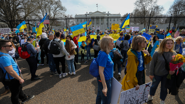 إظهار الدعم لأوكرانيا في الولايات المتحدة