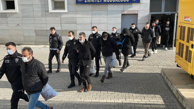 Samsun'daki suç örgütü operasyonunda 17 kişi adliyeye sevk edildi
