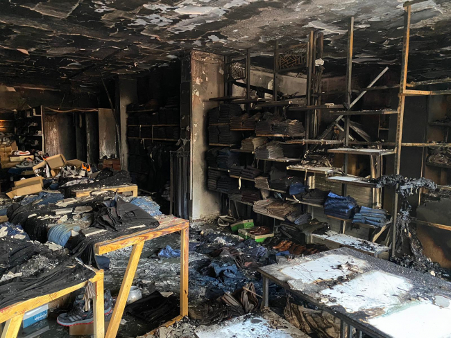 Osmaniye'de iş yerinde yangın