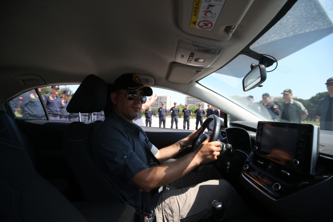 Jandarmaya güvenli sürüş eğitimi veriliyor
