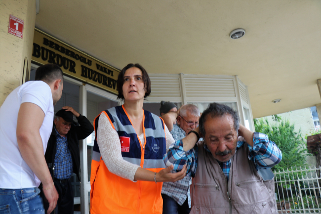 Burdur'da huzurevinde yangın tatbikatı