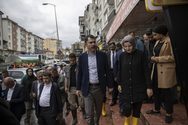 Bakan Kurum Akyurt'ta incelemelerde bulundu