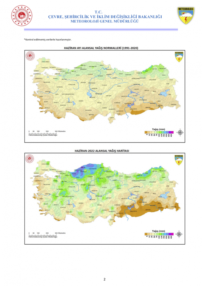 Karadeniz son 90 yılın en yüksek haziran yağışını aldı