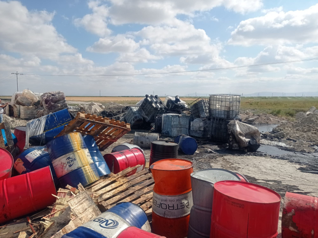 Konya'da varillerden sızan kimyasal atık 60 hayvanı yaraladı