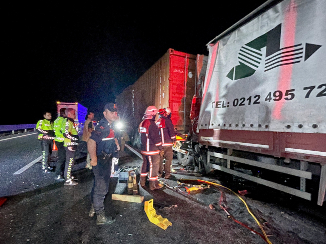 Anadolu Otoyolu'nda tır ile kamyon çarpıştı: 1 ölü
