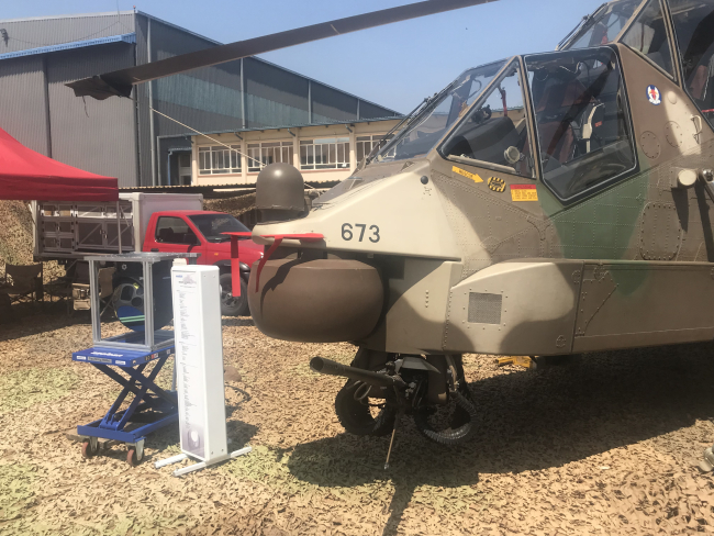 ASELSAN'ın "elektronik gözü" Güney Afrika helikopteriyle sergilendi