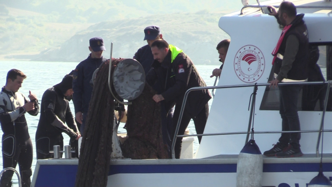Çanakkale Boğazı 20 bin metrekare hayalet ağdan kurtarıldı