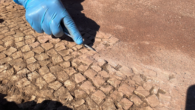 Perre Antik Kenti'nde 1800 yıllık mozaik taban bulundu