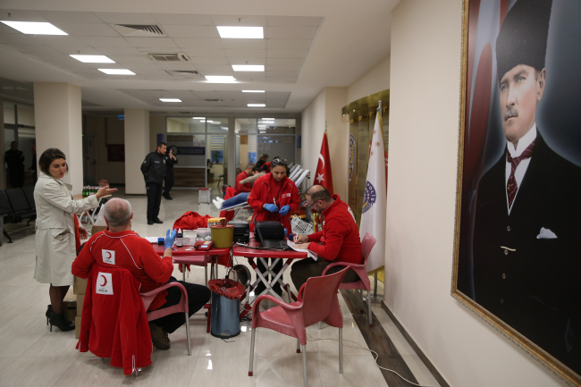 Giresun Emniyet Müdürlüğü'nden kan bağışına destek