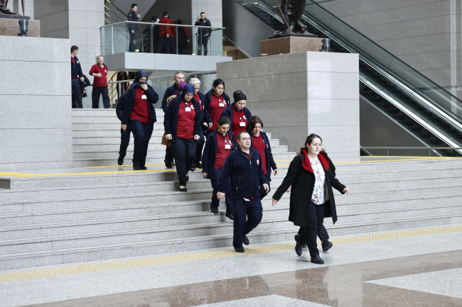 İstanbul Adliyesi'nde yangın tatbikatı
