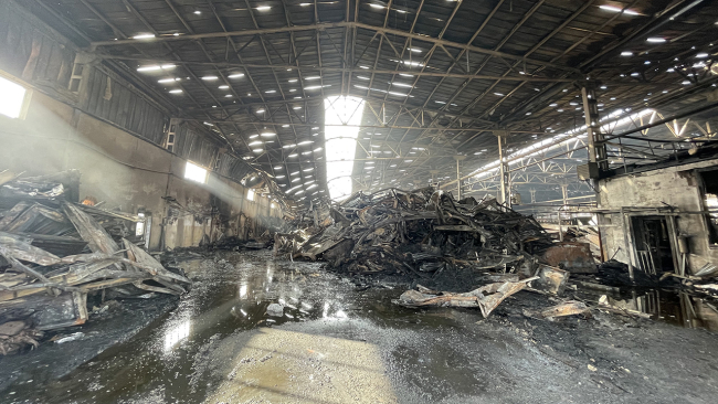 Kayseri'de fabrika yangını