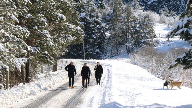 Abant'ta kar kalınlığı 30 santimetreye ulaştı