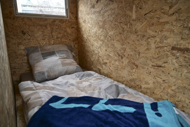 Berlin’de proje kapsamında evsizlerin kalabileceği "küçük evler" kuruldu
