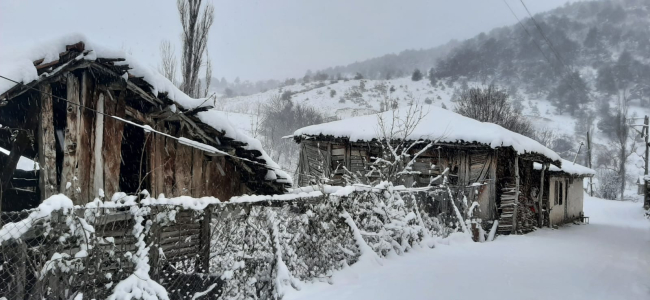Suluova'da mevsimin ilk karı yağdı