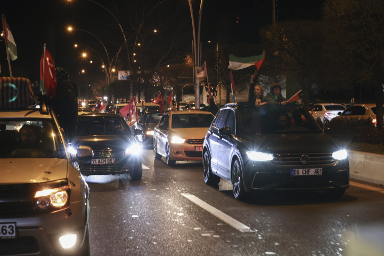 Ankara'da 500 araçla 'Kudüs'e Destek Konvoyu' düzenlendi