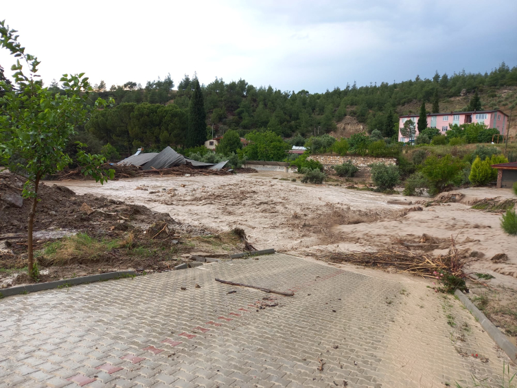 Denizli'de sağanak etkili oldu