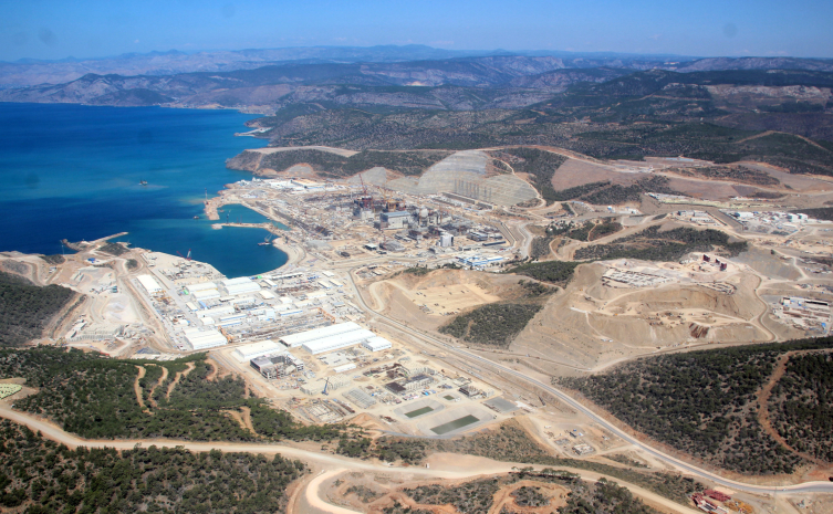 Akkuyu NGS'nin inşaat sahası havadan görüntülendi