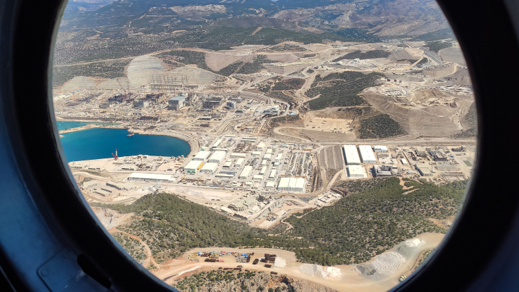 Akkuyu NGS'nin inşaat sahası havadan görüntülendi