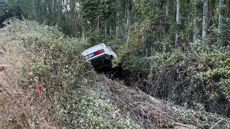 Malatya'da otomobil şarampole devrildi: 2 yaralı