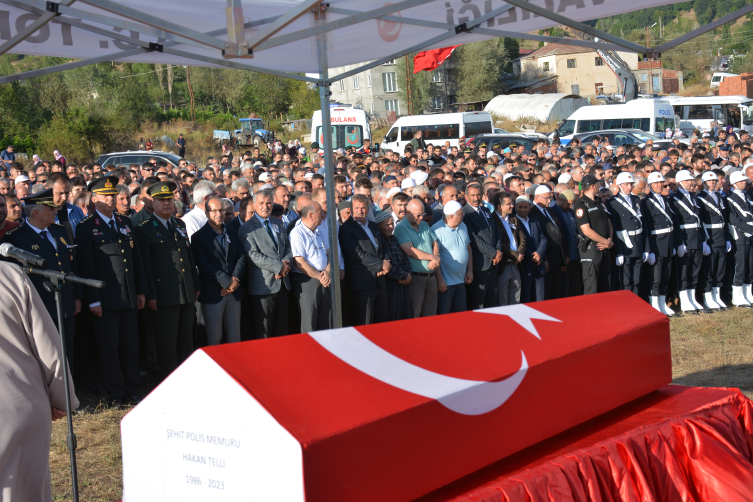 Şehit Polis Memuru Telli son yolculuğuna uğurlandı